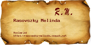 Rasovszky Melinda névjegykártya