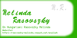 melinda rasovszky business card